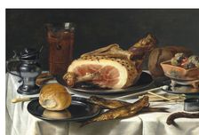 Still Life with Ham, 1625. Creator: Pieter Claesz