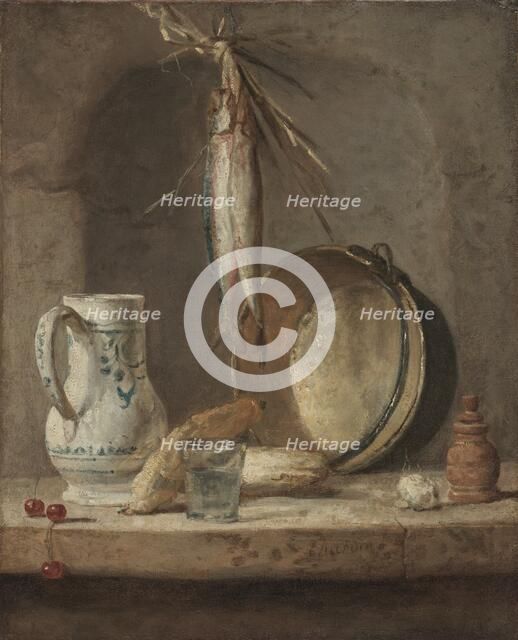 Still Life with Herrings, c. 1735. Creator: Jean-Siméon Chardin (French, 1699-1779).