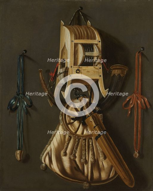 Still Life with Implements of the Hunt, 1670-1686. Creator: Johannes Leemans.