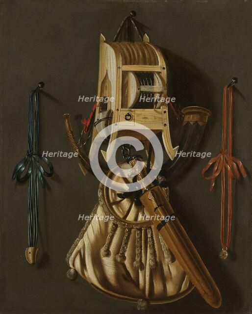 Still Life with Implements of the Hunt, 1670-1686. Creator: Johannes Leemans.