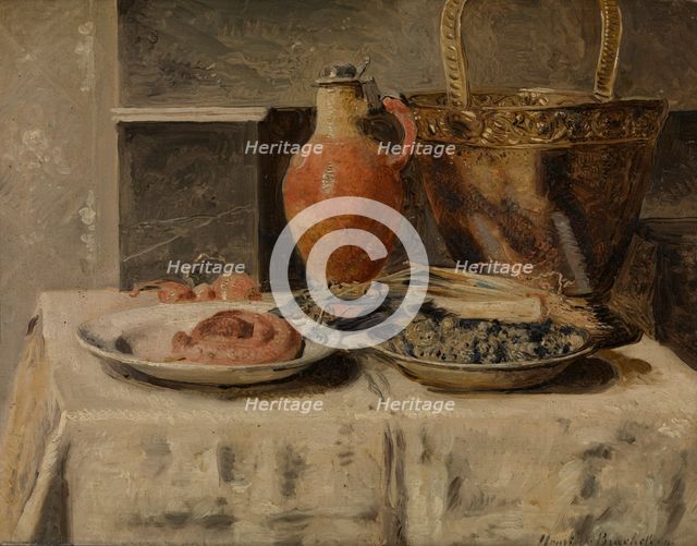 Still Life with Jar, 1881-1885. Creator: Henri Jean Augustin de Braekeleer.