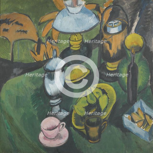 Still life with lamp. Artist: Kirchner, Ernst Ludwig (1880-1938)