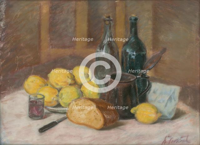 Still life with lemons, 1942. Creator: Stefan Polkorab.