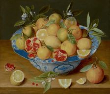 Still Life with Lemons, Oranges, and a Pomegranate, about 1620-1630. Creator: Jacob van Hulsdonck