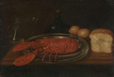 Still Life with Lobster and Bread, probably 17th century. Creator: Unknown