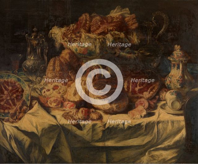 Still Life with Pastries, 1886. Creator: Willem Linnig II.