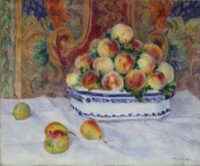 Still Life with Peaches, 1881. Creator: Pierre-Auguste Renoir