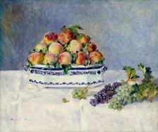 Still Life with Peaches and Grapes, 1881. Creator: Pierre-Auguste Renoir