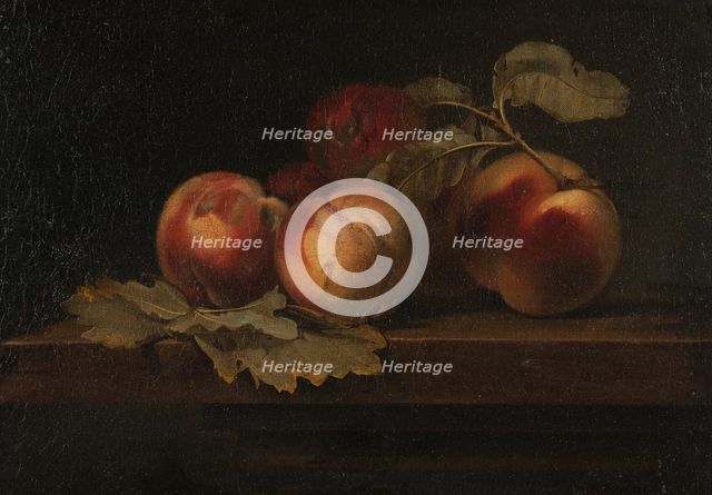 Still Life with Peaches, late 18th-early 19th century. Creator: ttributed to Gerard van Spaendonck  (1746-1822)  .