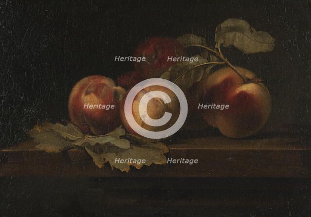 Still Life with Peaches, late 18th-early 19th century. Creator: ttributed to Gerard van Spaendonck  (1746-1822)  .