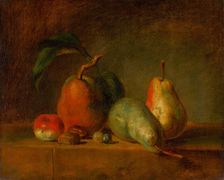 Still Life with Pears, 1850-1860. Creator: Unknown