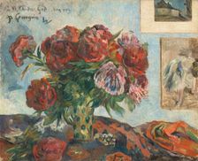 Still Life with Peonies, 1884. Creator: Paul Gauguin
