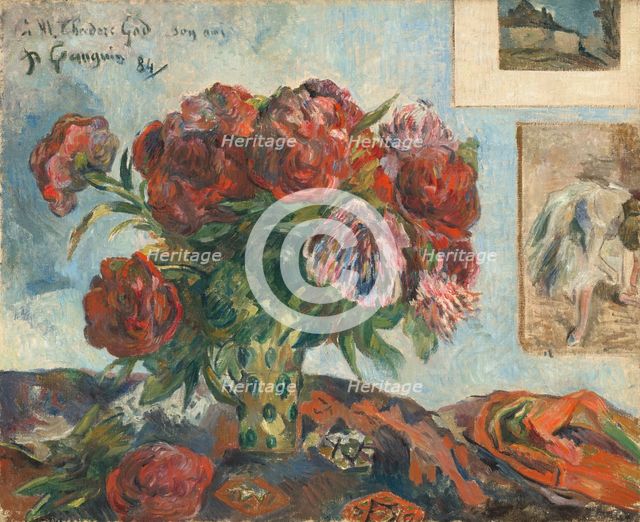 Still Life with Peonies, 1884. Creator: Paul Gauguin.