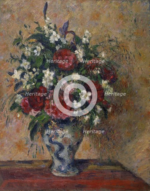 Still life with peonies and mock orange, 1872-1877. Artist: Pissarro, Camille (1830-1903)