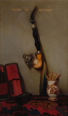 Still Life with Pipe and Matches, 1858. Creator: Alexandre-Gabriel Decamps (French, 1803-1860)