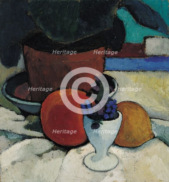 Still Life with Plant and Egg Cup, c. 1905. Creator: Modersohn-Becker, Paula (1876-1907).