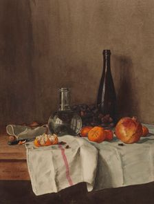 Still Life with Pomegranate, 1864. Creator: Leon Bonvin
