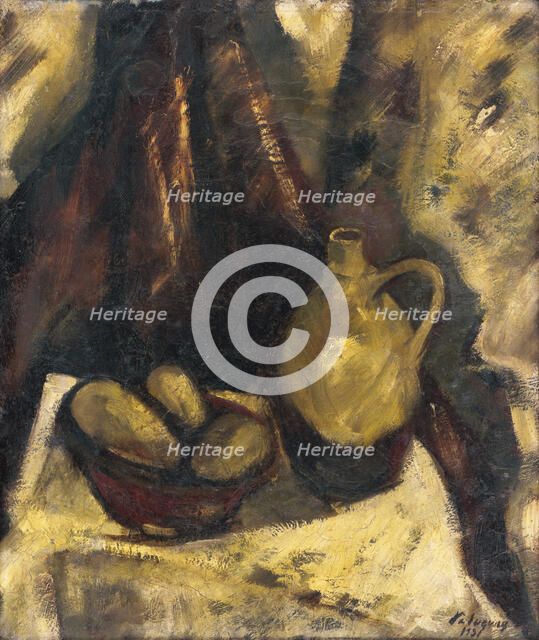 Still Life with Potatoes and a Jug, 1931. Creator: Zolo Palugyay.