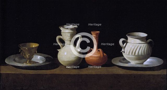 Still Life with Pots, c1650. Creator: Francisco de Zurbaran.