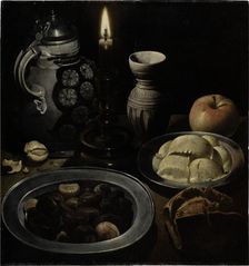 Still life with Roasted Chestnuts, c1630. Creator: Gottfried de Wedig