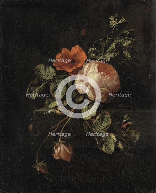 Still Life with Roses, 1670-1708. Creator: Elias Van Den Broeck.