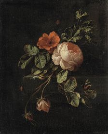 Still Life with Roses, 1670-1708. Creator: Elias Van Den Broeck