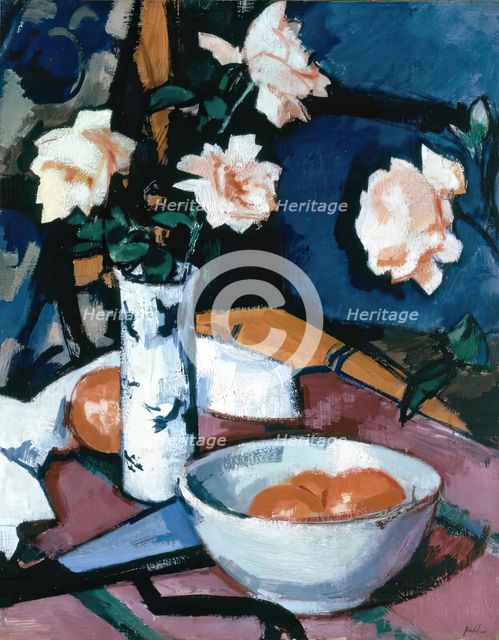 Still Life with Roses, c1924. Creator: Samuel John Peploe.
