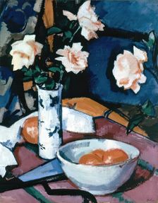 Still Life with Roses, c1924. Creator: Samuel John Peploe