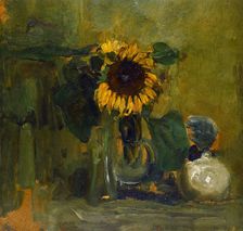 Still Life with Sunflower, 1907. Creator: Piet Mondrian
