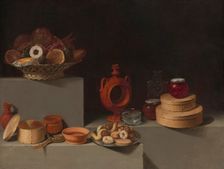 Still Life with Sweets and Pottery, 1627. Creator: Juan van der Hamen y León
