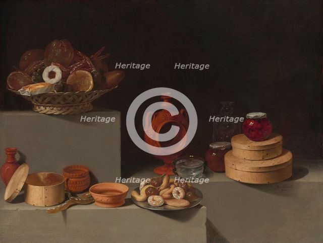 Still Life with Sweets and Pottery, 1627. Creator: Juan van der Hamen y León.