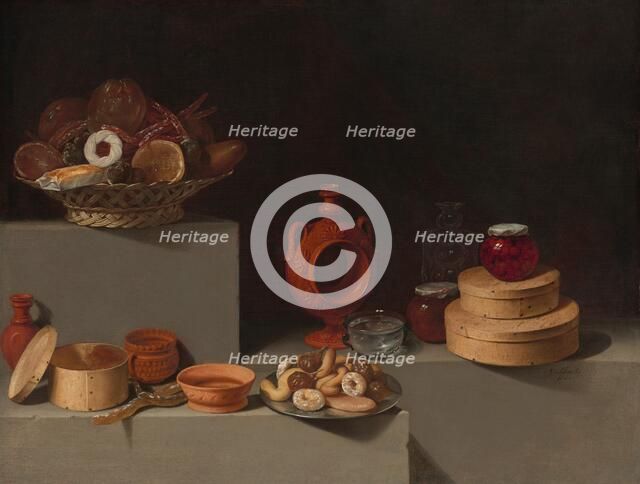 Still Life with Sweets and Pottery, 1627. Creator: Juan van der Hamen y León.