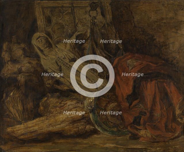 Still Life with Sculpture, c1870s. Creator: Willem Linnig II.