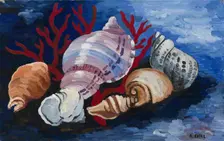 Still Life with Sea Shells, ca 1928. Artist: Exter, Alexandra Alexandrovna (1882-1949)