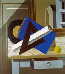 Still Life with Set Square, 1924. Creator: Suta, Romans (1896-1944)