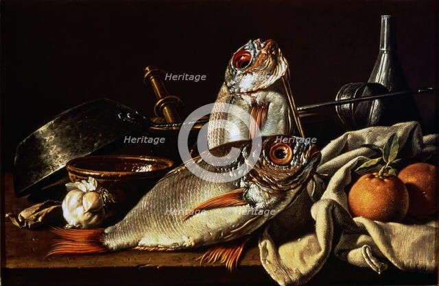  'Still Life with two sea breams', by Luis Melendez.