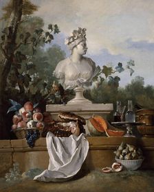 Still life with the bust of America, 1722. Creator: Oudry, Jean-Baptiste (1686-1755)