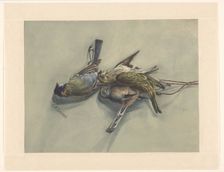 Still life with three dead birds, c.1800-c.1899. Creator: J.N. Landré