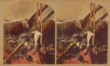 Still life with various dead fowl and rifle, about 1860. Creator: Joseph John Elliott