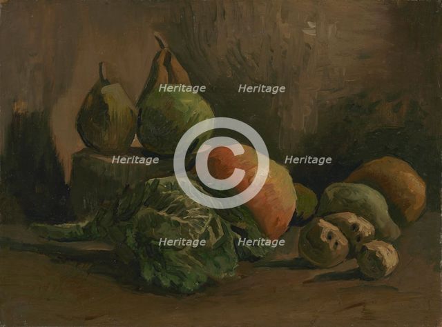 Still Life with Vegetables and Fruit, 1884. Creator: Gogh, Vincent, van (1853-1890).