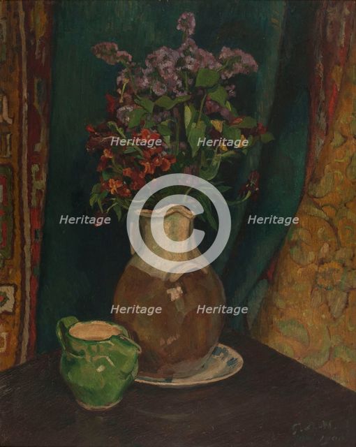 Still life with wallflowers, 05–1900. Creator: George-Daniel de Monfreid.