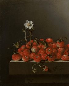 Still Life with Wild Strawberries, c1680-1700. Creator: Adriaen Coorte