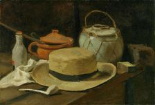Still Life with Yellow Straw Hat, 1881 or 1885. Creator: Gogh, Vincent, van (1853-1890)