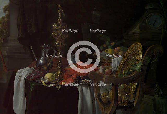 Still Life: A Banqueting Scene, probably ca. 1640-41. Creator: Jan Davidsz de Heem.