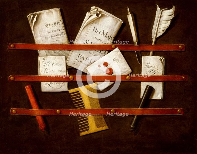 Still Life, about 1696. Creator: Edwaert Collier.