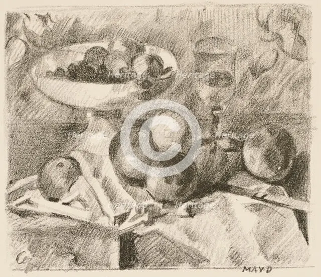 Still Life, after Paul Cezanne, 1914. Creator: Maurice Denis.