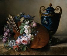 Still life. An Homage to Van Spaendonck, between c1780 and c1790. Creator: Marquise de Grollier