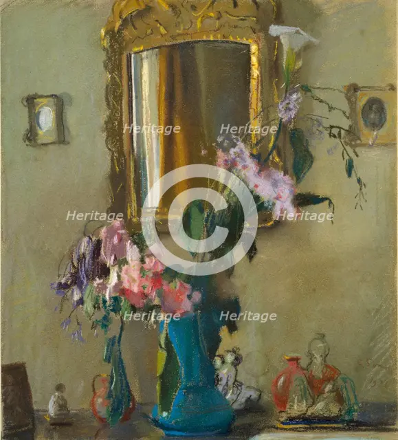 Still Life: An Interior, 1931. Artist: Konstantin Somov.