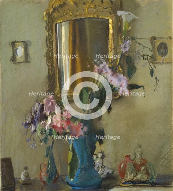 Still Life: An Interior, 1931. Artist: Konstantin Somov.