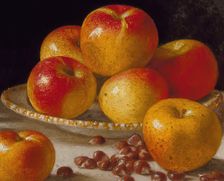 Still Life, Apples and Chestnuts, 1859. Creator: John F. Francis